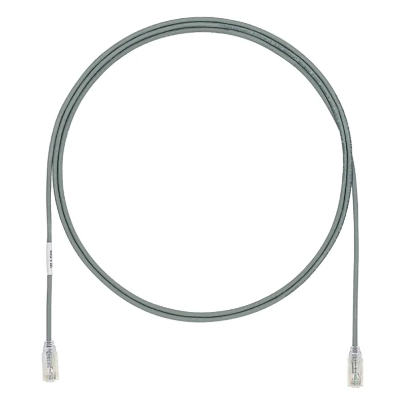 Cable de Parcheo UTP Cat6A, CM/LSZH, Diámetro Reducido (28AWG), Color Gris, 1.52 Metros (5 Pies)