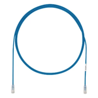 Cable de Parcheo UTP Cat6A, CM/LSZH, Diámetro Reducido (28AWG), Color Azul, 5 Metros (16.40 Pies).