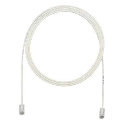 Cable de Parcheo UTP Cat6A, CM/LSZH, Diámetro Reducido (28AWG), Color Blanco Mate, 2.13 Metros (7 Pies)