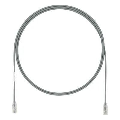 Cable de Parcheo UTP Cat6A, CM/LSZH, Diámetro Reducido (28AWG), Color Gris, 2.13 Metros (7 Pies)