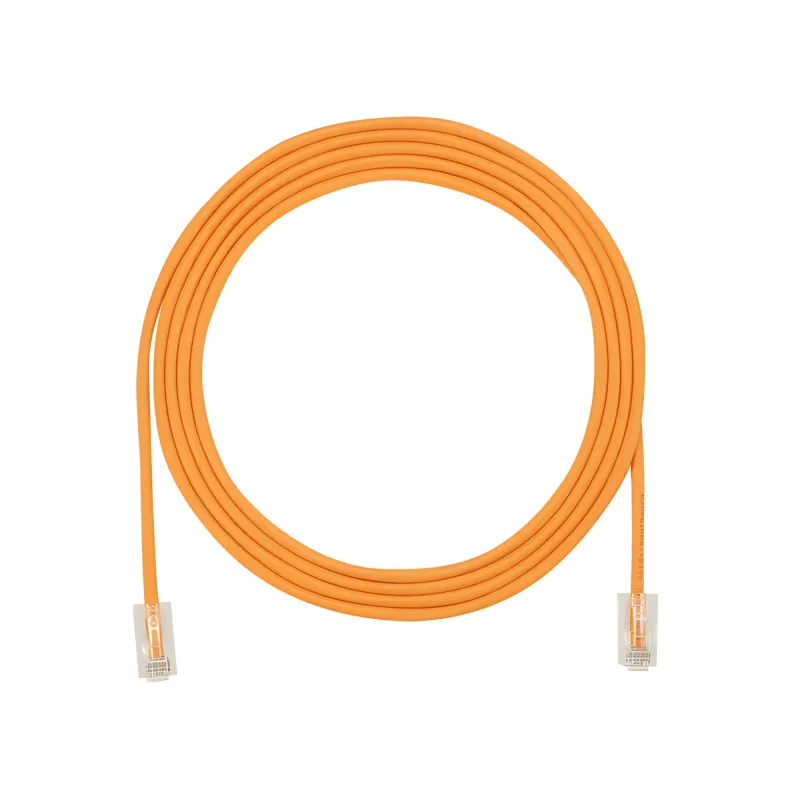 Cable de Parcheo UTP, Cat6A, Diámetro Reducido (28 AWG), CM/LSZH, Color Naranja, 20.3 cm (8 Pulgadas)