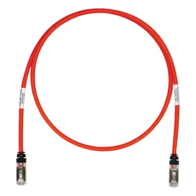 Patch Cord Cat6A, Blindado S/FTP, CM/LS0H, 2.5 Metros (8.20 Pies), Color Rojo