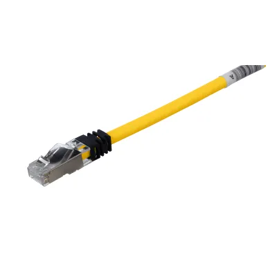 Patch Cord Cat6A, Blindado S/FTP, CM/LS0H, 2 Metros (6.56 Pies), Color Amarillo