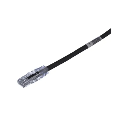Cable de Parcheo TX6, UTP Cat6, 24 AWG, CM, Color Negro, 2.13 Metros (7 Pies)