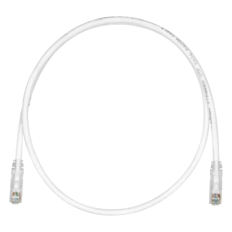 Cable de Parcheo TX6, UTP Cat6, 24 AWG, CM, Color Blanco Mate, 2.13 Metros (7 Pies)