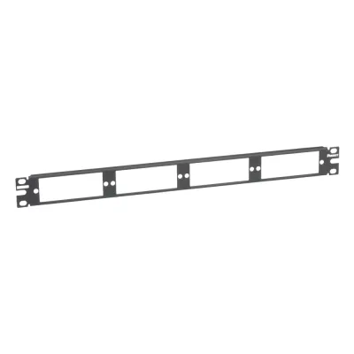 Patch Panel de Fibra Óptica, Para 4 Placas Acopladoras FAP o FMP, Color Negro, 1UR