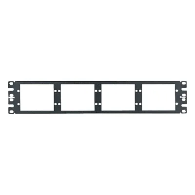 Patch Panel de Fibra Óptica, Para 8 Placas Acopladoras FAP o FMP, Color Negro, 2UR