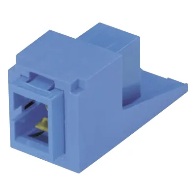 Módulo Acoplador SC Simplex, para Fibra Óptica Monomodo OS1/OS2, Tipo Mini-Com, Color Azul