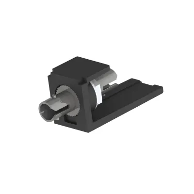 Módulo Acoplador ST Simplex, para Fibra Óptica Multimodo OM3/OM4, Tipo Mini-Com, Color Negro
