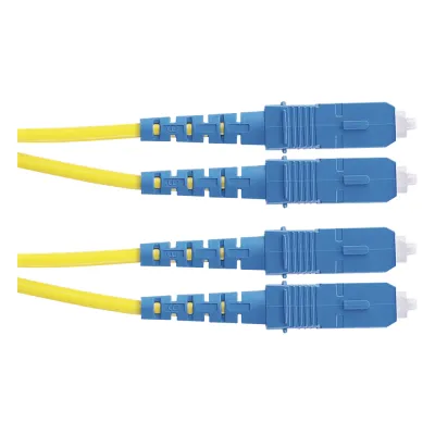 Jumper de Fibra Optica Monomodo 9/125 OS2, SC-SC Duplex, OFNR (Riser), Color Amarillo, 5 Metros (16.40 Pies)