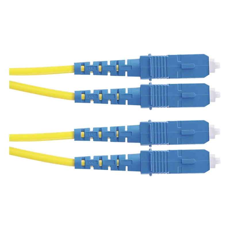 Jumper de Fibra Optica Monomodo 9/125 OS2, SC-SC Duplex, OFNR (Riser), Color Amarillo, 5 Metros (16.40 Pies)