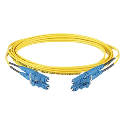 Jumper de Fibra Optica Monomodo 9/125 OS2, LC-LC Duplex, OFNR (Riser), Color Amarillo, 2 Metros (6.56 Pies)