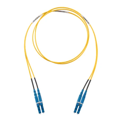 Jumper de Fibra Optica Monomodo 9/125 OS2, LC-LC Duplex, OFNR (Riser), Color Amarillo, 8 Metros (26.25 Pies)