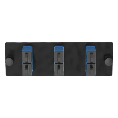 Placa Acopladora de Fibra Optica FAP, Con 3 Conectores SC Duplex (6 Fibras), Para Fibra Monomodo OS1/OS2, Color Azul