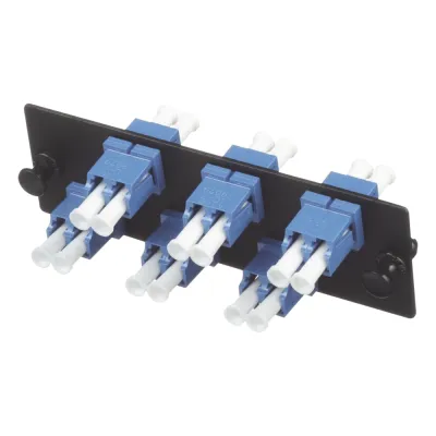 Placa Acopladora de Fibra Óptica FAP, con 6 Conectores LC Duplex (12 Fibras), para Fibra Monomodo OS1/OS2, Color Azul