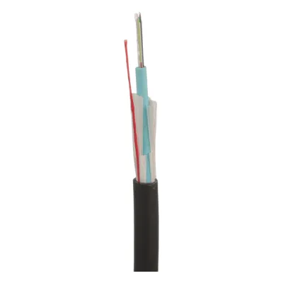 Cable de Fibra Óptica de 12 Hilos, Multimodo OM4 50/125 Optimizada, Interior/Exterior, Loose Tube 250um, No Conductiva (Dieléctrica), OFNR (Riser), Precio Por Metro
