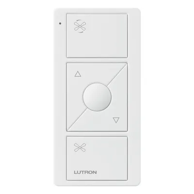 Control Pico inalámbrico para ventilador de techo, 3 botones con subir/bajar y botón de velocidad preestablecida, batería de 10 años, compatible con Caseta Wireless