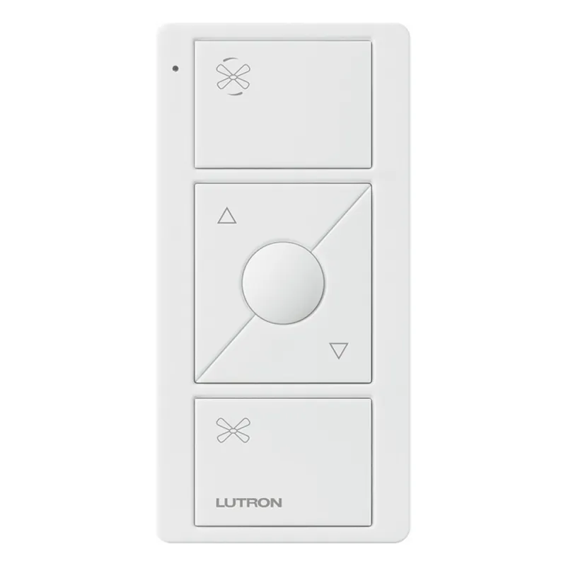 Control Pico inalámbrico para ventilador de techo, 3 botones con subir/bajar y botón de velocidad preestablecida, batería de 10 años, compatible con Caseta Wireless