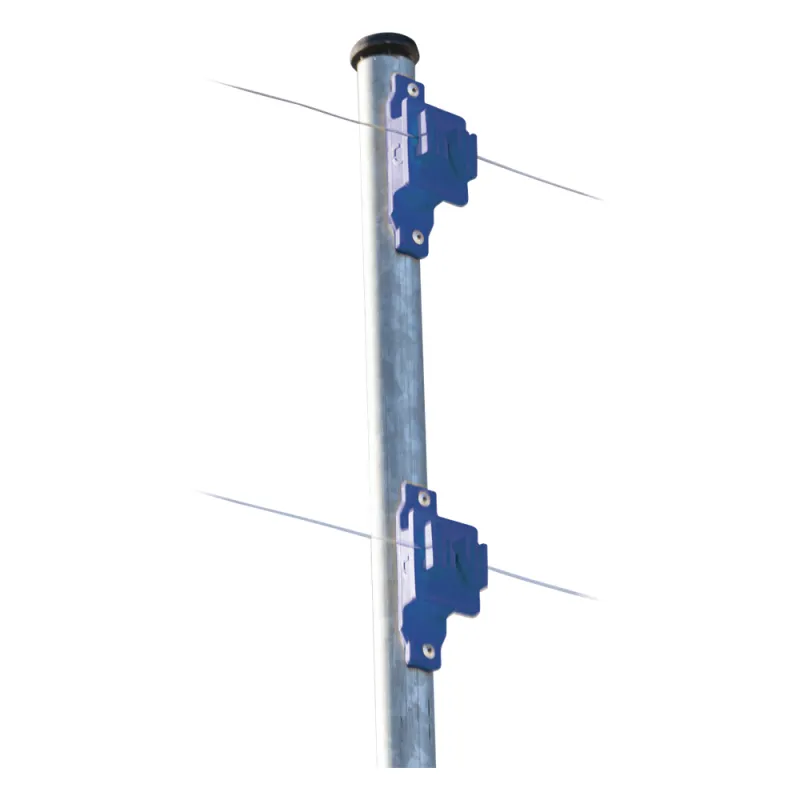 Aislador de Paso Azul Reforzado para Cercos Eléctricos / Aislamiento hasta 18 kV / Resistente a Clima Extremo / Polipropileno y Policarbonato
