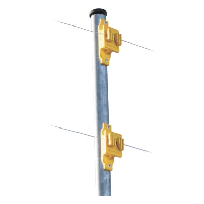 Aislador de Paso Amarillo Reforzado para Cercos Eléctricos / Aislamiento hasta 18 kV / Resistente a Clima Extremo / Polipropileno y Policarbonato