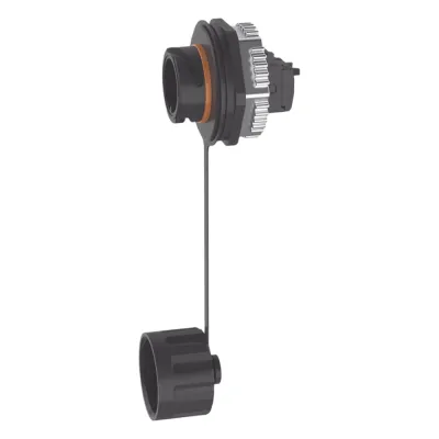 Conector Jack RJ45 de Uso Industrial Estilo TG, Blindado Categoría 6A, Con Tapa Protectora, Protección IP67