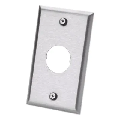 Placa de Pared IndustrialNet?, Para 1 Conector Industrial, de Acero Inoxidable
