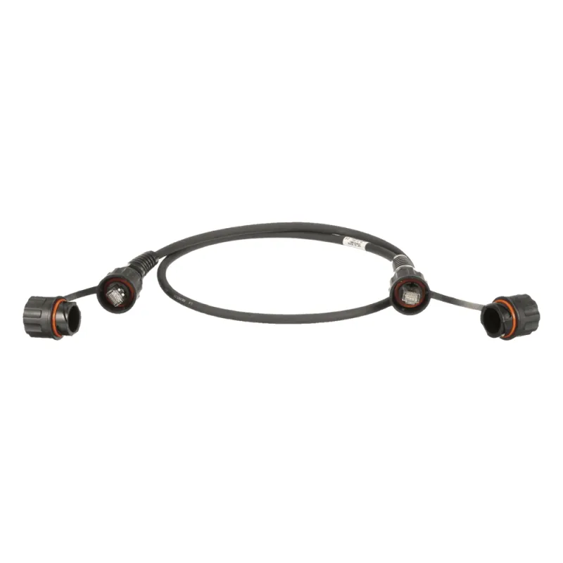 Patch Cord Cat6A IndustrialNet, Blindado S/FTP, Con Plug Industrial y Tapa en Cada Extremo, 10 Metros