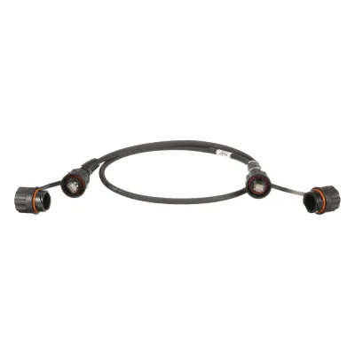 Patch Cord Cat6A IndustrialNet, Blindado S/FTP, Con Plug Industrial y Tapa en Cada Extremo, 1 Metro (3.28 Pies)