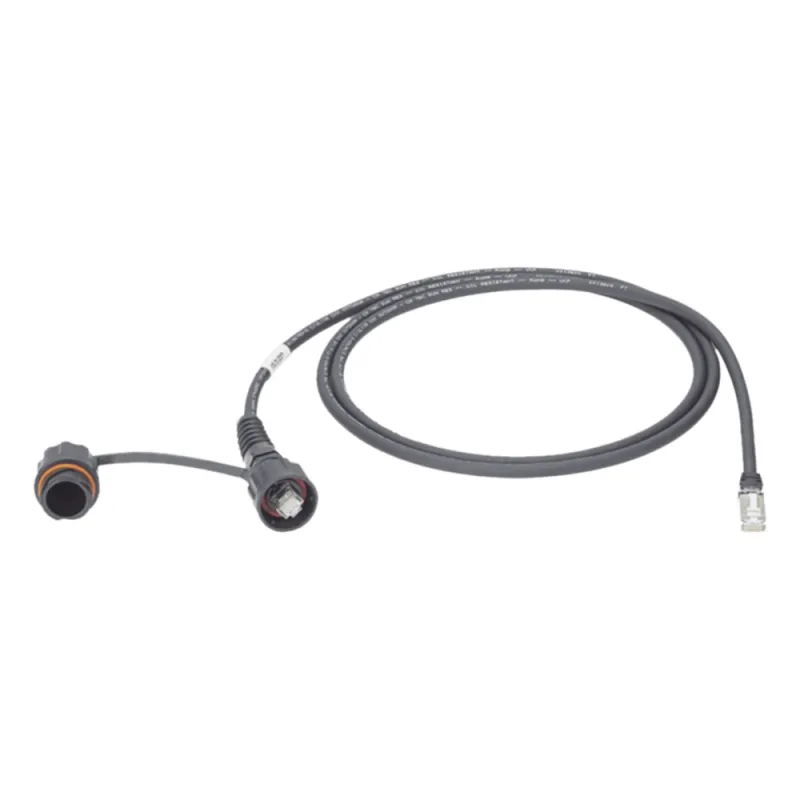 Patch Cord Cat6A IndustrialNet, Blindado S/FTP, Con Plug Industrial y Tapa en Un Extremo, 1 Metro (3.28 Pies)