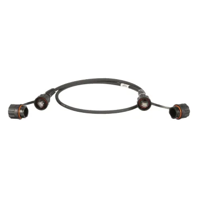 Patch Cord Cat6A IndustrialNet, Blindado S/FTP, Con Plug Industrial y Tapa en Cada Extremo, 2 Metros