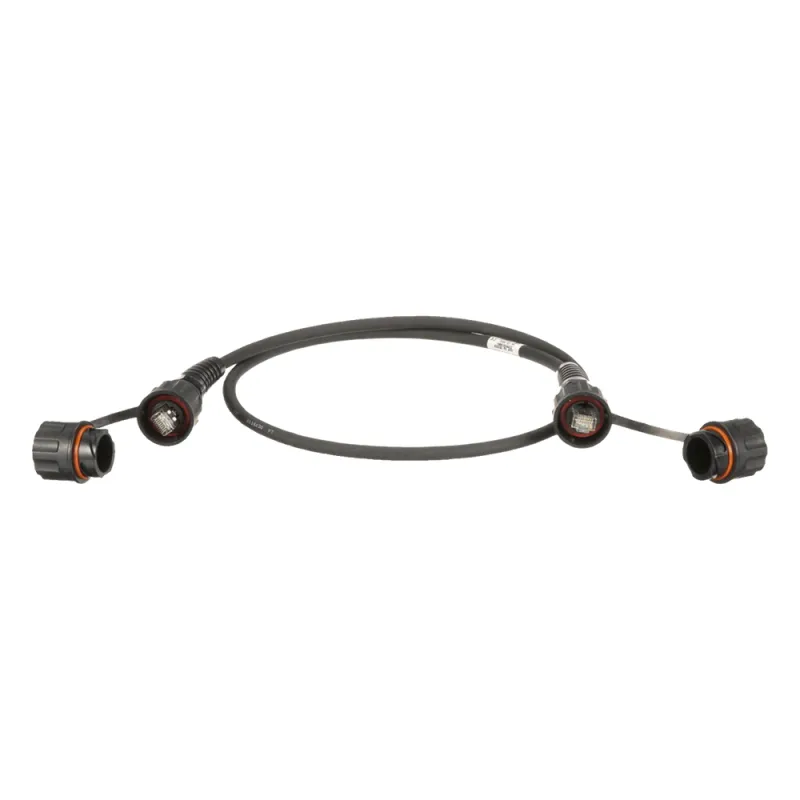 Patch Cord Cat6A IndustrialNet, Blindado S/FTP, Con Plug Industrial y Tapa en Cada Extremo, 3 Metros (9.84 Pies)