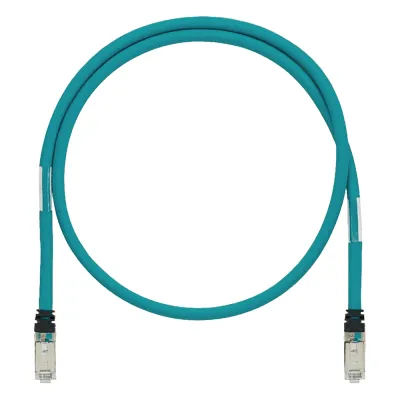 Patch Cord Cat5e de Grado Industrial 600V, Blindado SF/UTP, Calibre 24 AWG, Color Aqua, 20 Metros (65.62 Pies)