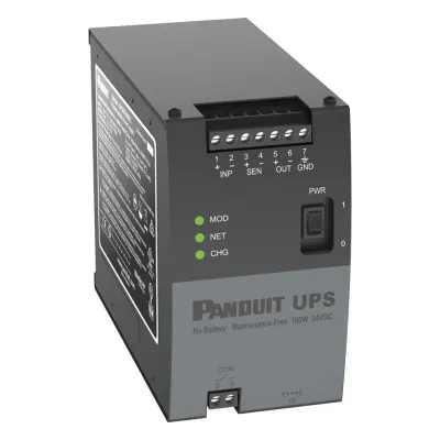 UPS Industrial de 100 Watts, 24 Vcd de Entrada, Instalación en Riel DIN Estándar de 35mm, Temperatura de operación de -40 a 60 ºC