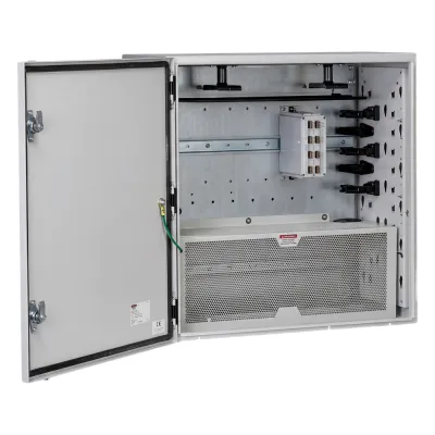 Gabinete de Zona de Instalación en Pared, Uso Industrial con Clasificación UL tipo IP66 y 4/12/4X, de 610 x 295 x 610 mm, de Acero, Color Gris