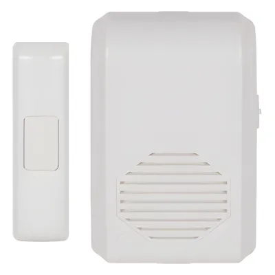 Timbre Inalámbrico Para Puerta Con 10 Tonos, Hasta 150m Linea de Vista, Con Receptor Inalámbrico Incluido, 110Vca