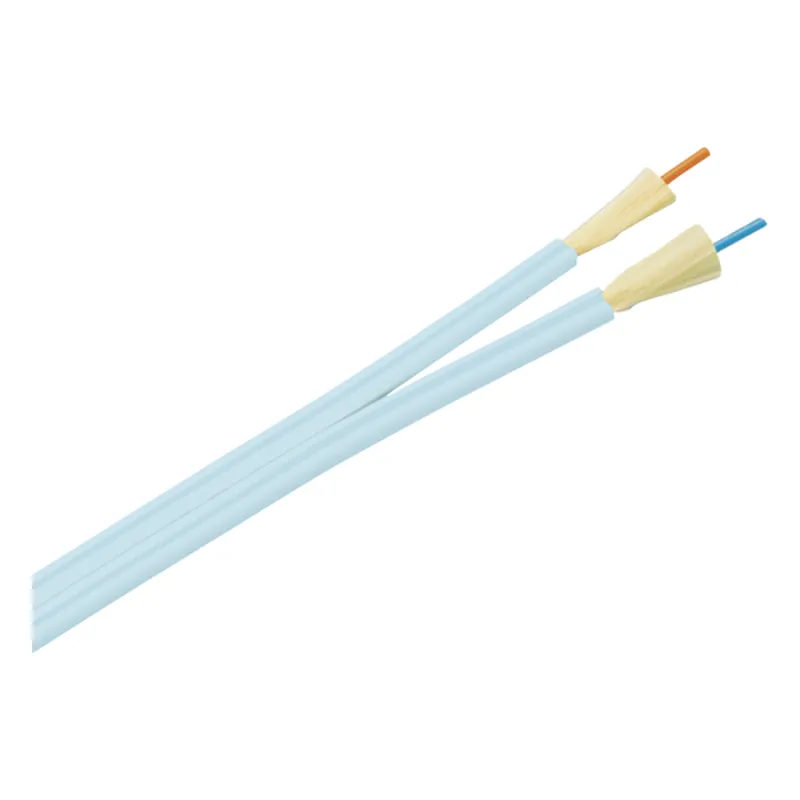 Cable de Fibra Óptica de 2 Hilos, Multimodo OM3 50/125 Optimizada, Interior, Tight Buffer 900um, No Conductiva (Dieléctrica), OFNP (Plenum), Precio Por Metro