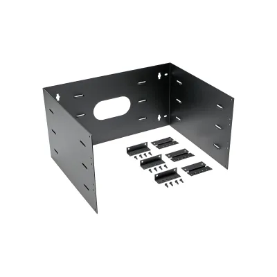 Rack Abierto de Instalación en Pared con Bisagras, Profundidad de 401 mm, 19 in de Ancho, 6 UR, Color Negro