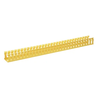 Canaleta Ranurada de PVC sin Tapa, Tipo H (Tapa Abisagrada), 2 in de Ancho, 2 in de Alto y 1828.8 mm de Largo, Color Amarillo