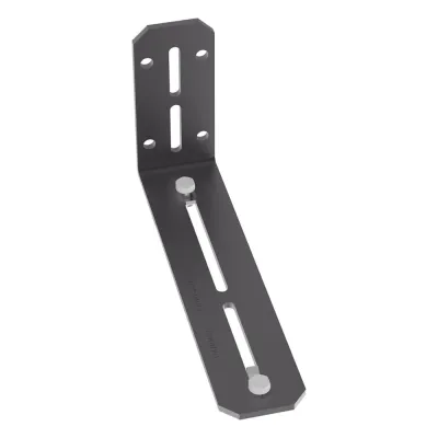 Soporte en L de Montaje a Pared, o Parte Frontal o Posterior de Gabinetes, para Canaletas FiberRunner 4X4 o 6x4, Color Negro