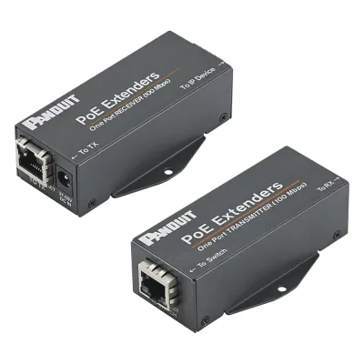 Kit de Extensor PoE/PoE+, Hasta 610 Metros (2000 ft) con Cable Cat5e o Cat6, 10/100Mbps, Incluye Transmisor, Receptor y Fuente de Alimentación