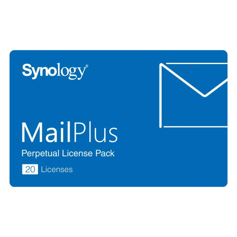 Paquete de Licencias Synology MailPlus | 20 Cuentas de Correo Electrónico Activas | Licencias Permanentes | Compatible con Synology NAS | Alta Disponibilidad | Migración de Licencias.