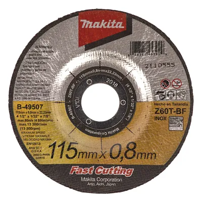 Disco 4 1/2"/ Inox y Acero / Corte Rápido