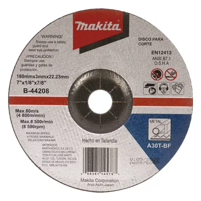 Disco de corte para metal de 7"