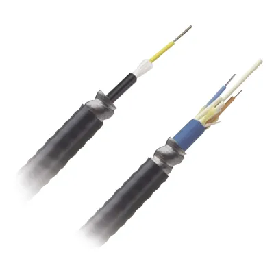 Cable de Fibra Óptica de 12 Hilos, Monomodo OS2, Interior/Exterior, Armada, Loose Tube 250um, OFCR (Riser), Precio Por Metro