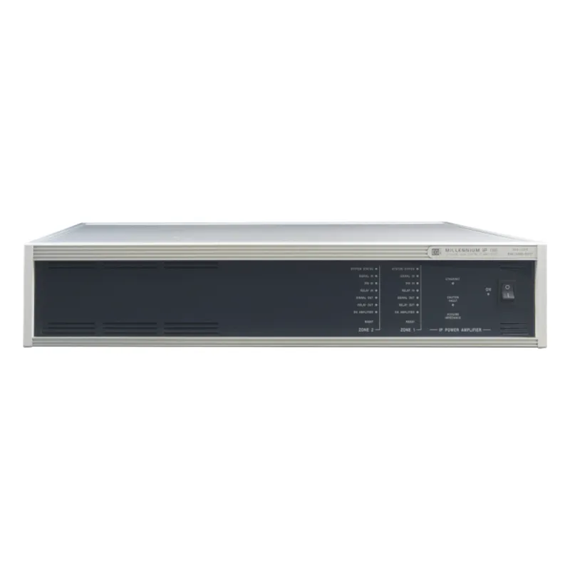 ETAPA DE POTENCIA DIGITAL 2x500W 100V MILLENNIUM IP CON CONECTIVIDAD IP LAN, SUPERVISON, CALIDAD DE SONIDO HQ PARA 2 ZONAS, EN FORMATO RACK 2U