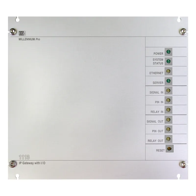 Interfaz Millennium IP para gestión de avisos y música pre-grabados IP con 8 relés IN/OUT