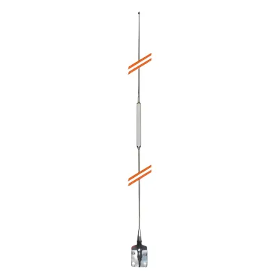 Antena Móvil para Rango de Frecuencia de Banda Civil (CB) 26.960 - 27.400 MHz.