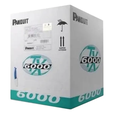 Bobina de Cable UTP 305 m. de Cobre, TX6000™ PanNet, Reelex, Blanco, Categoría 6 Mejorado (23 AWG), PVC (CMR, Riser), de 4 pares