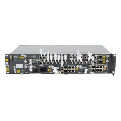 OLT Carrier Class Modular GPON, 2 Ranuras, Incluye 2 Tarjetas de Servicio de 16 puertos GPON, (32 Modulos GPON C+ Incluidos) 1 Fuente de CA, 2 UR, Incluye Instalación de software UNM2000, (Interoperabilidad con ONUs de Terceros sin Costo)