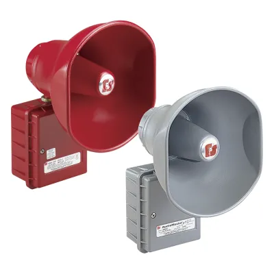 AudioMaster® Altavoz de bocina reentrante para megafonía y anunciamiento publico, 30W de Potencia, Listado contra incendios UL, Color Gris